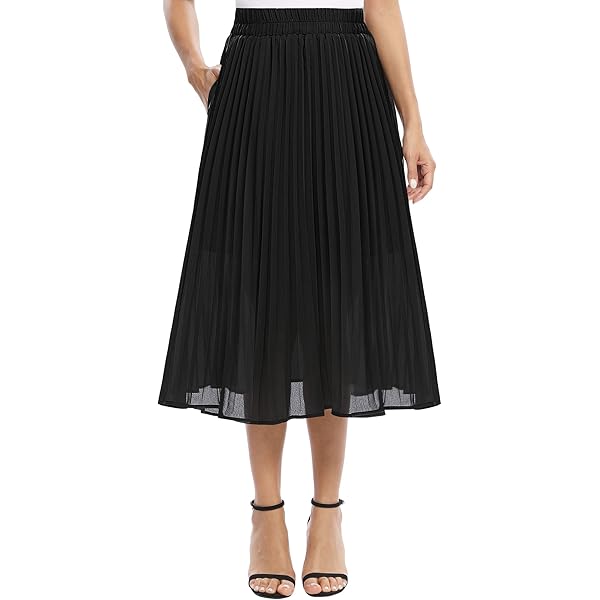 Amazon.com: Hgvcfcv All-Match Pleated Long Skirt for Women