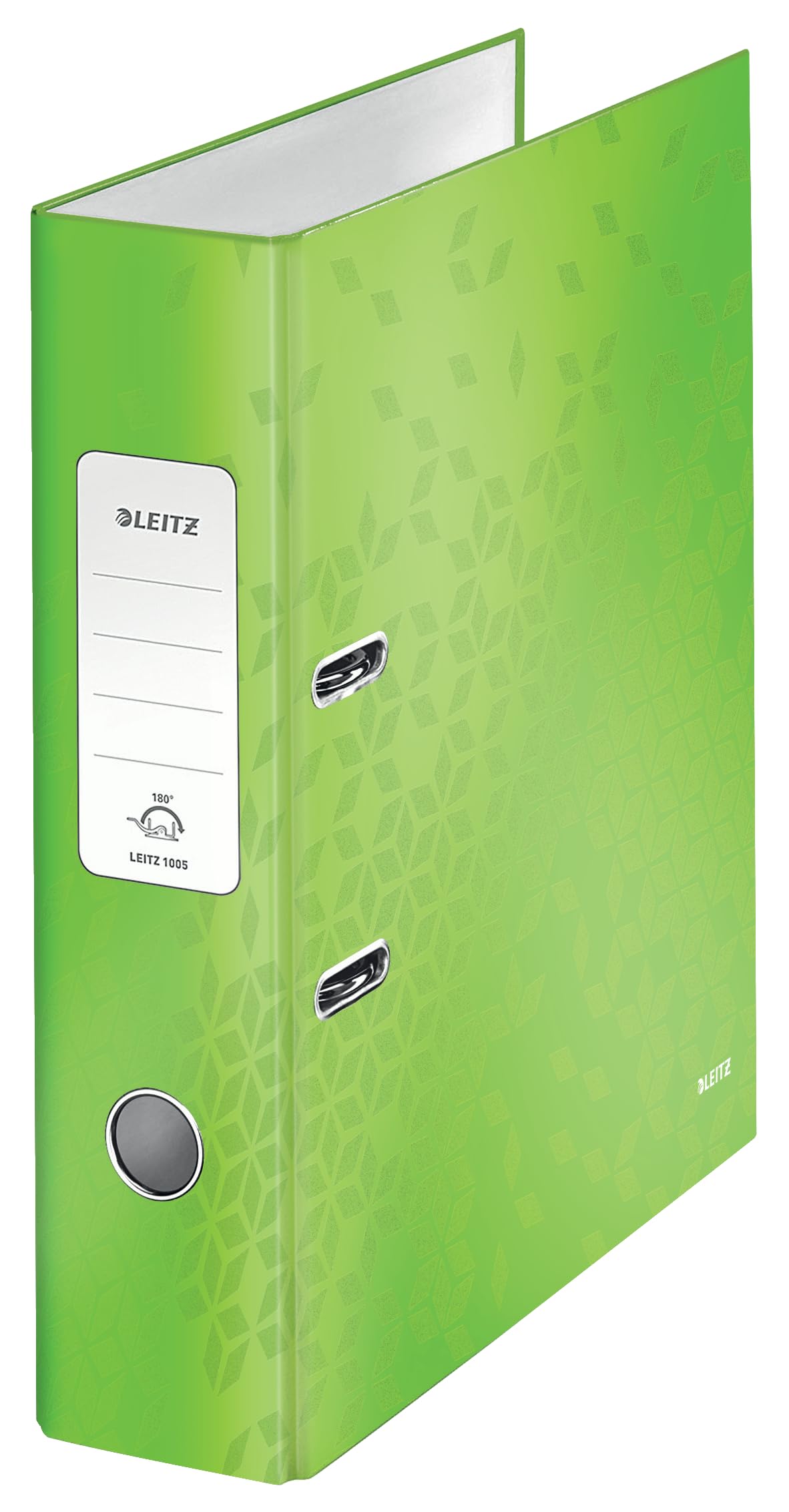 Leitz 10050054 A4 Lever Arch File, 80 mm Spine Width, WOW Range, Green