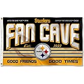 Pittsburgh Steelers Fan Man Cave Banner Flag