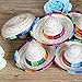 Crazy Night Natural Straw Mini Sombrero Mini Mexican hat,Tabletop Party Supplies,Fiesta Party Birthday Party Decorations Cinco de Mayo Party(Pack of 6)