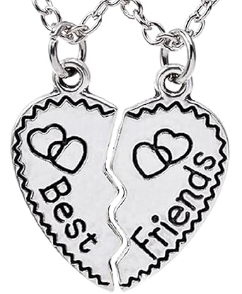 Set Of Two Necklaces Broken Heart Split In Half By Written Best