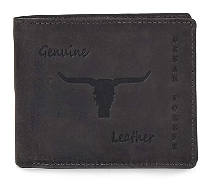 URBAN FOREST Leather Mens Dark Brown Wallet (Alaska)