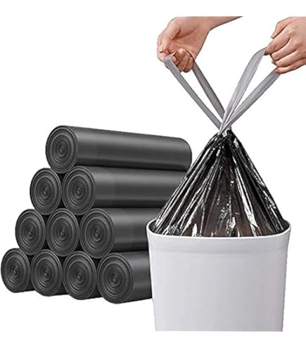 NALANY Small Trash Bags - 2.6 Gallon Bathroom & Kitchen Liners, 100 Count Black