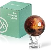 MOVA Self Rotating Globe, Mars Classic (4.5") | solar powered globe, no batteries or cords, gift for astronomy lovers, premium kinetic display, space desk decor