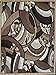 Generations pre8005_8x11 Brand New Contemporary Modern Square and Circles Area Rug, 8' x 10', Brown/Beige
