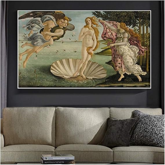 WYBSA Nacimiento de Venus Famoso Cartel de Pintura al óleo sobre Lienzo