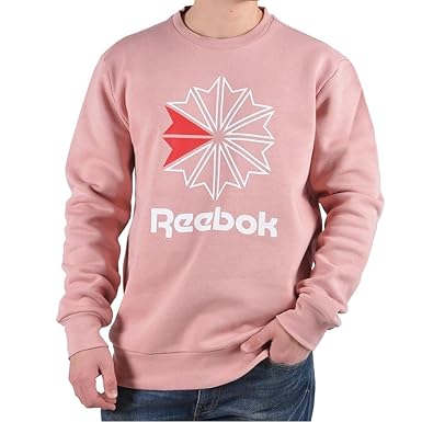 sudadera reebok hombre rosas