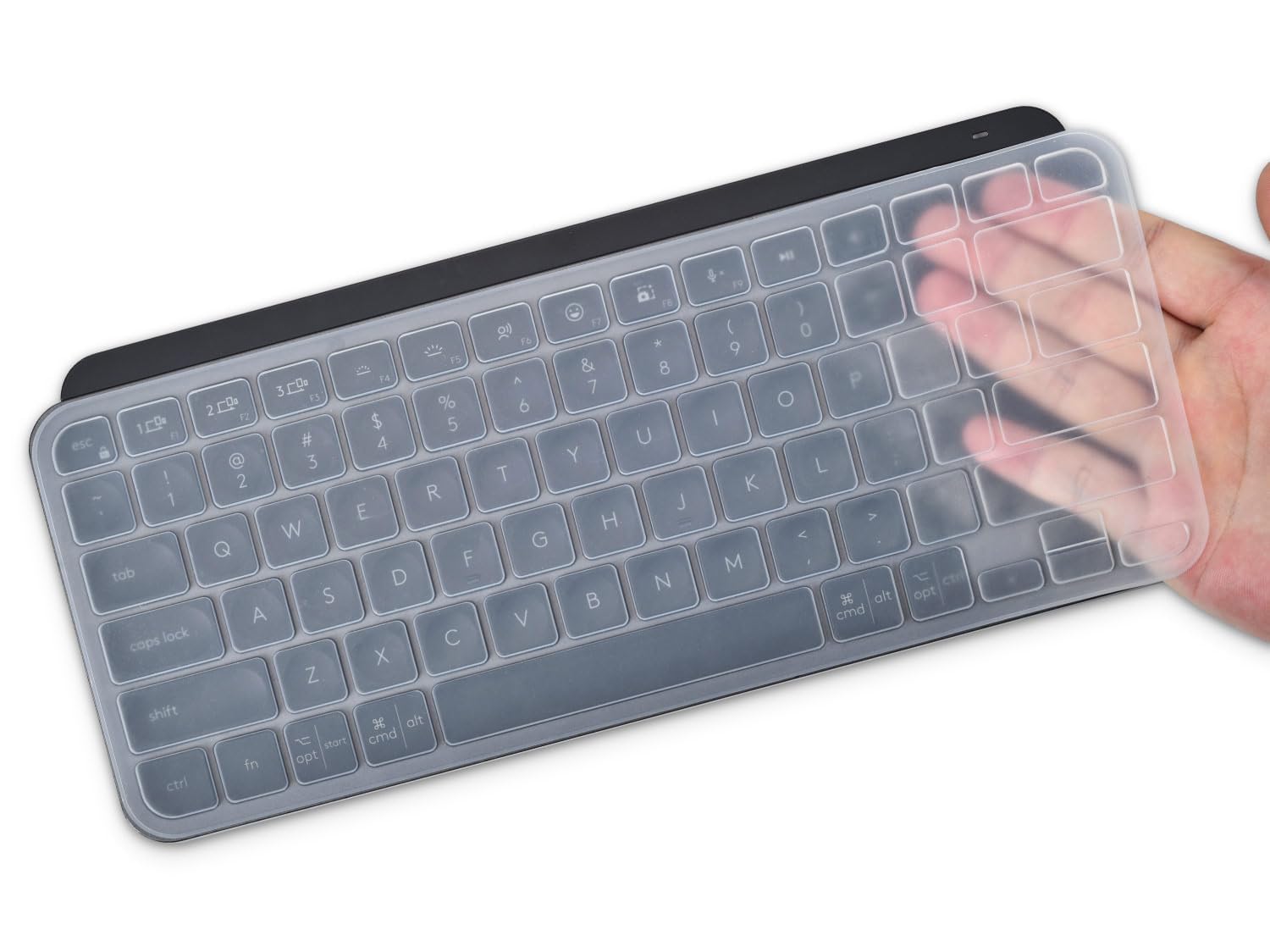 Photo 1 of Keyboard Cover for Logitech MX Keys Mini Wireless Illuminated Keyboard, Logitech MX Keys Mini Silicone Keyboard Skin Protector, Clear