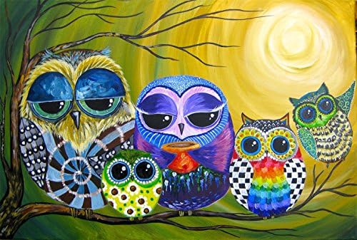 Puzzle 1000 Pieces Exclusive Customized for Adults - Accept Customer's Private Photo Customization Cute-owl-Family-Painting-Cinnamon-Cooney-Art