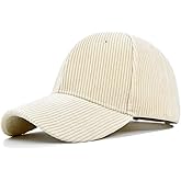 Agturber Corduroy Baseball Cap for Women Men Adjustable Vintage Low Profile Solid Color Dad Hat