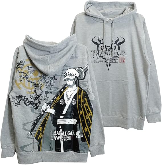 Amazon ワンピース アニメ パーカー スウェット 裏毛 ワノ国 トラファルガーロー 東映アニメーション キャラ グッズ 4303gy トレーナー パーカー 通販