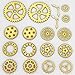 LolliBeads 190 Gram Antiqued Metal Skeleton Steampunk Watch Gear Cog Wheel Sets, Silver/Copper/Bronze/Gold Mixed Color (100 Pcs)