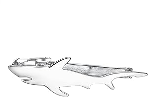 RunootPR Animal Tie Clip for Men Unique Wolf Shark Owl Elephant Dolphin Bee Fish Cat Tie Bar Black Silver Gold Novelty Anniversary Jewelry Gift