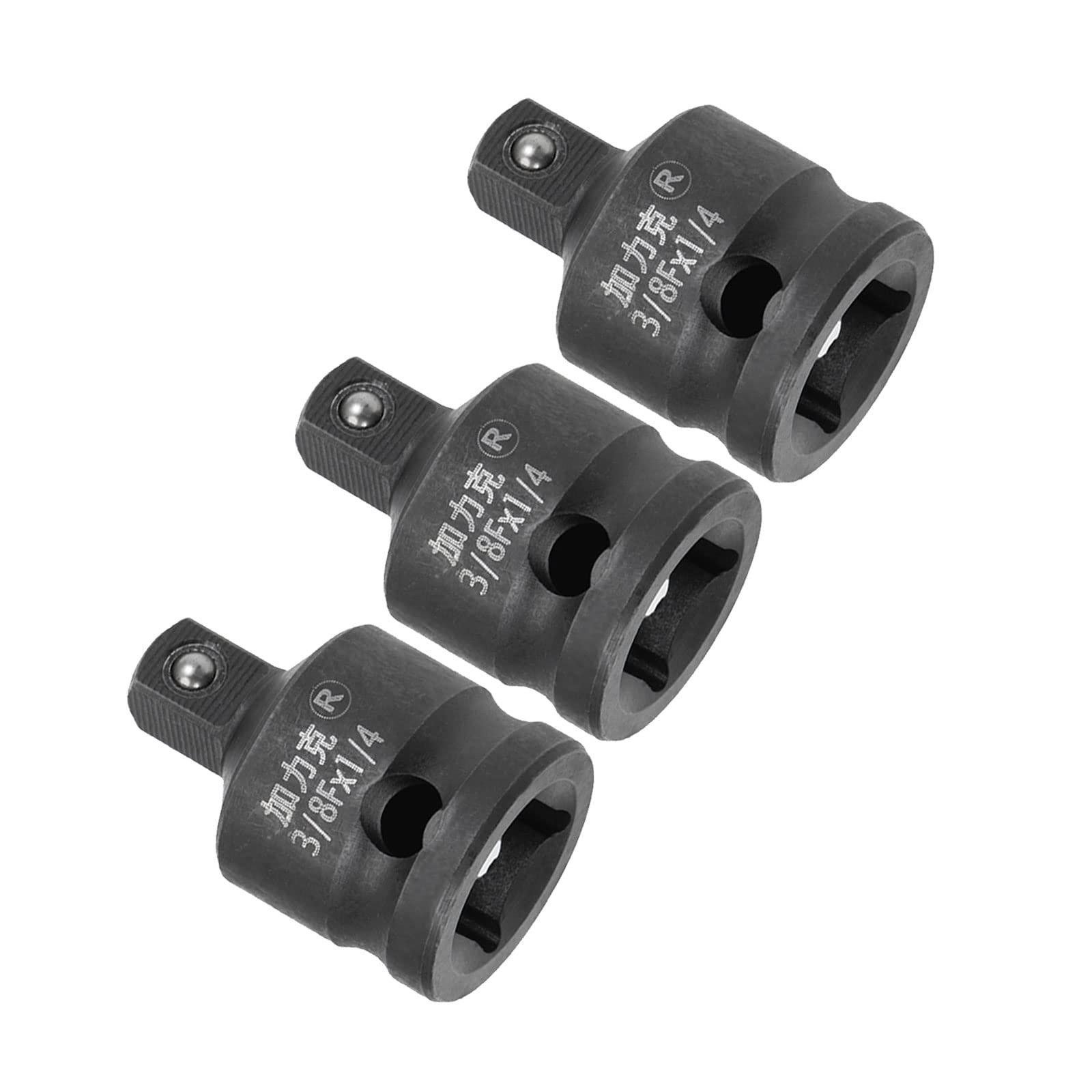 CoCud Socket Reducer, 3/8" Female to 1/4" Male CR-MO Impact Driver & Wrench Tool - (Applications: for Mechanical Equipment Repair), 3-Pieces