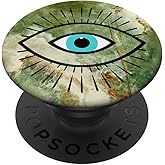 Black Evil Eye Green PopSockets Adhesive PopGrip