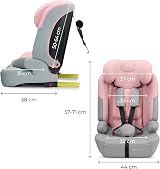 Kinderkraft Safety FIX 3 PRO I-Size Car Seat Pink 76-150 cm Isofix Top Tether view 8
