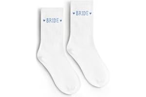 Etercycle Bride Socks, White Blue Bride To Be Something Blue Gift, Soft Cotton Bridal Socks For Women Engagement Wedding Brid
