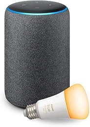 Echo Plus (2nd Gen) with Philips Hue Bulb - Alexa smart home starter kit - Charcoal