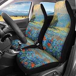 Semiouray Retro Floral Oil Painting Anti-Slip Car