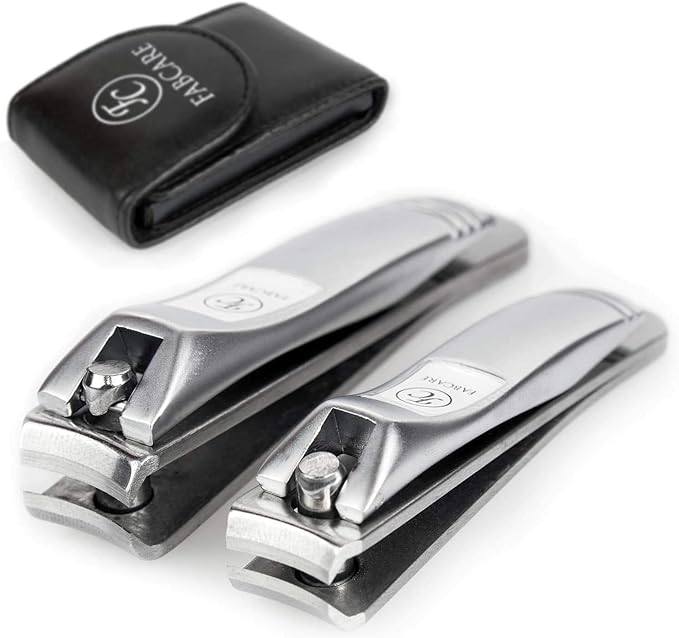 Nail Clipper Set with File and Case Extra Sharp & Durable Large
