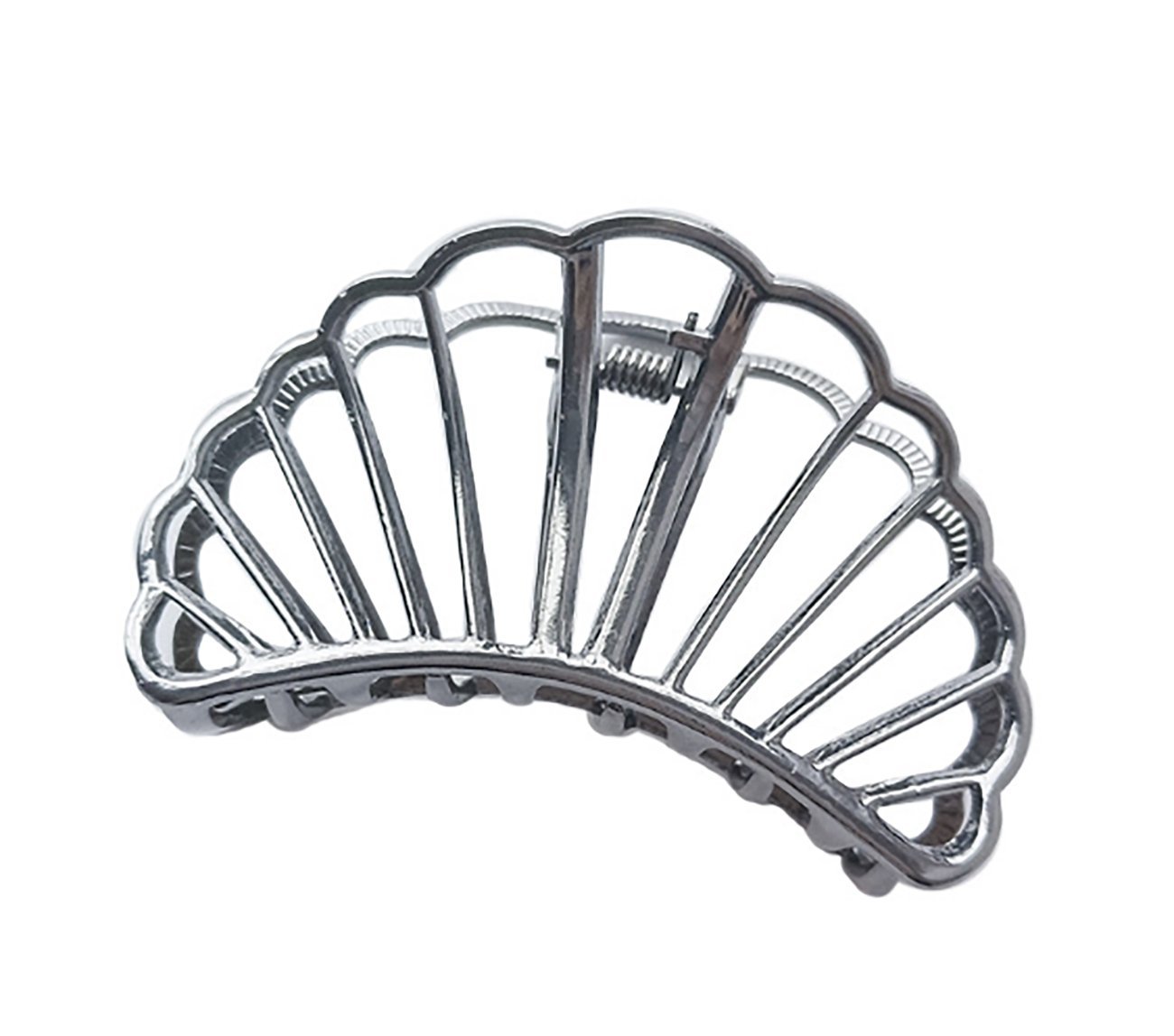 Fodattm Vintage Metal Hair Claw Hair Jaw Clips Hair Clamp Accessories for Girls Women (Sector, Black)