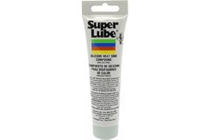 Super Lube Silicone Heat Sink Compound - Thermally Conductive for Heat Transfer - High Dielectric Strength Thermal Compound - Ideal for Electrical Devices & Components - White - Tube - 3 oz (98003)