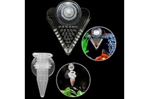 IAFVKAI Aquarium Cone Red Worm Feeder Acrylic V-Shape Automatic Fish Feeder Brine Shrimp Food Feeding Cup with Suction Cup