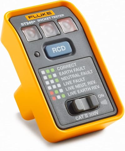 Fluke ST240+ Socket Tester UK with LEDS RCD Test Beeper