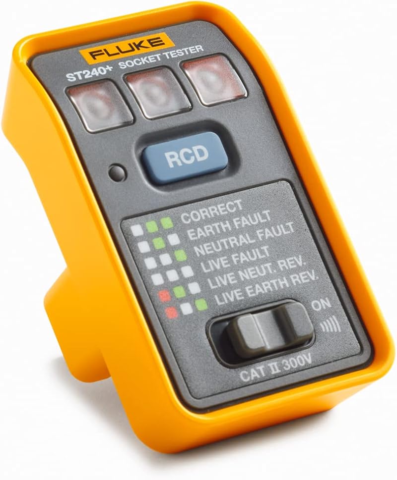 Fluke ST240+ Socket Tester UK with LEDS RCD Test Beeper