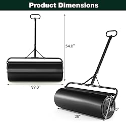 Goplus Lawn Roller, Push/Tow-Behind Lawn Roller, 17