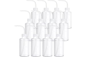 Sawysine 12 Pcs 250ml Plastic Safety Wash Bottles, 8oz, Multipurpose: Watering Plants, Cleaning Tattoo Tools, Labware, Experiments