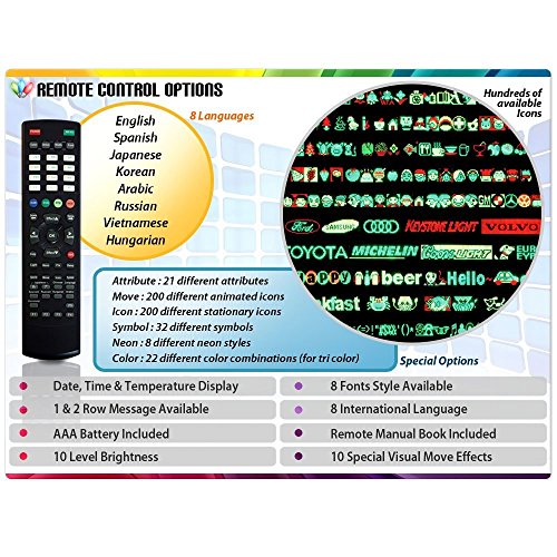 LED Signs 31" X 13" Tri-color Bright Digital Programmable Scrolling Message Display / Business Tools
