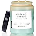 M&SENSE Candle Oceanic Breeze Scented, 19.4oz 110 Hour Long Lasting 2 Wick Pineapple & Mango Scent Natural Soy Candles for Home Scented for Stress Relief & Women/Men