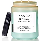M&SENSE Candle Oceanic Breeze Scented, 19.4oz 110 Hour Long Lasting 2 Wick Pineapple & Mango Scent Natural Soy Candles for Home Scented for Stress Relief & Women/Men