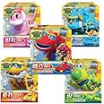 GOGO DINO Gift Set - 5 Mini Transforming Dinosaur Robots (REX, TOMO, VIKI, PING, LOCKY) - Car, Airplane, Submarine Modes