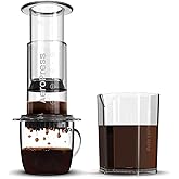 AeroPress Clear Coffee Maker and Carafe Bundle, French Press Coffee Maker, Premium Coffee Press for Smooth Coffee Without Grit or Bitterness, Small Portable, Ideal for Camping &amp; Travel