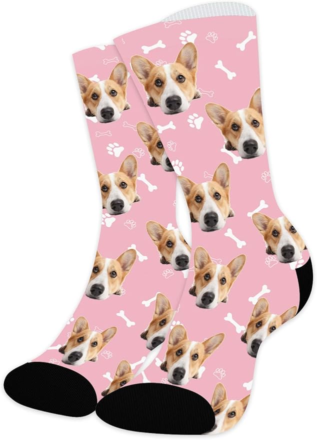Novelty Socks, Photo Socks, Customized Face Socks, Dog Face Socks, Pet