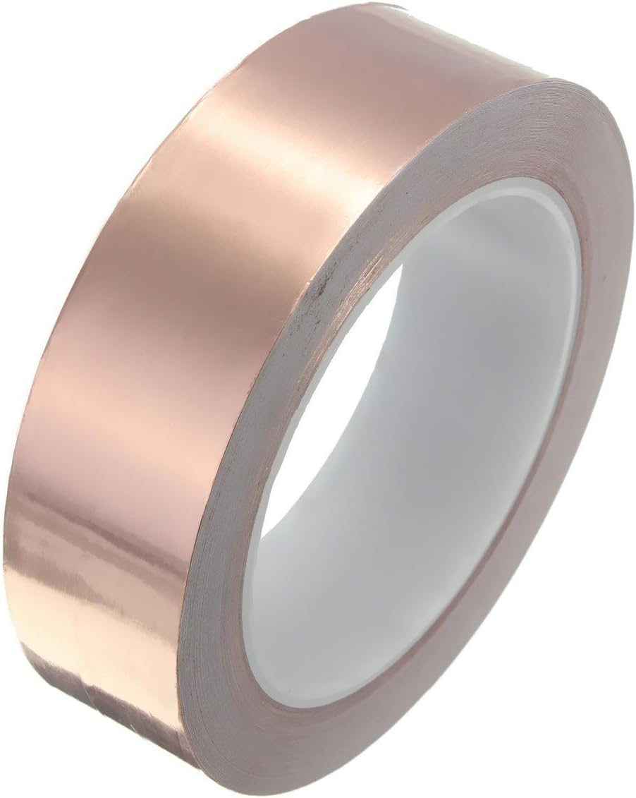 DollaTek 21 Yards Single-Side Conductive Copper Foil Tape Guitar & EMI Shielding, Slug Repellent, Crafts, Electrical Repairs