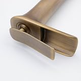 Beelee Antique Brass Waterfall Spout Bathroom Sink Faucet Tall Single Handle view 6