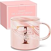 Valentines Day Gifts for Her, Anniversary Birthday Galentines Gifts for Women Mom Grandma Friend Sister Wife Teacher Coworker, Personalized Initial Customized Gift Monogrammed A-Z Coffee Mug 12 OZ(T)