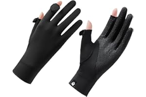 GREUS Thin Ice Silk Sun Gloves for Women UV Protection Driving Cycling Gloves UPF 50+ Touchscreen Breathable Anti-Slip Lightweight Summer Outdoor