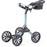 Bag Boy Quad Pro Push Cart, Ice Blue/White