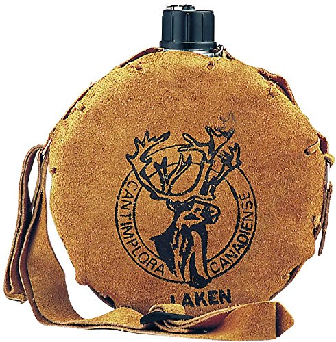 image for Laken Aluminum Canteen Water Bottle with Shoulder Strap, 34 Oz, Canadi