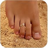 925 Sterling Silver Dainty Heart Toe Rings for Women Mother 14K Gold Plated Arrow Heart Vintage LOVE Stylish Toe Rings Adjustable Band Ring Summer Beach Party Foot Valentine's Day Jewelry Gift for Her