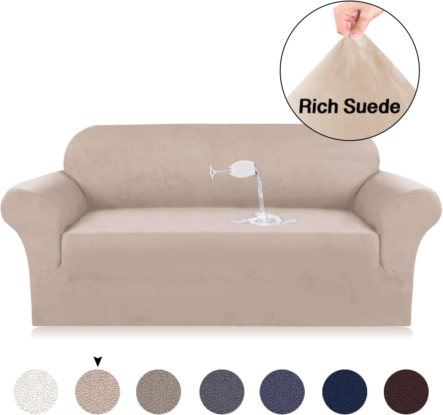 Amazon Com Velvet Plush Sofa Slipcovers For 3 Seater Sofa Cover