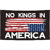 BUELOIGS No Kings In America Flag 3x5FT,Premium Quality,Vibrant Colors,Anti 45 47 Flags with 2 Brass Grommets for Indoor Outdoor.