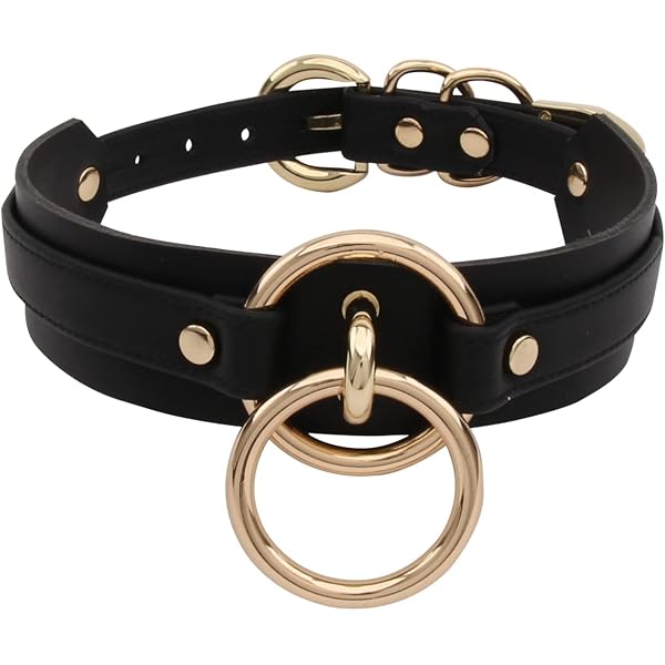 FM FM42 Simulated Leather PU Women\'s Punk O Ring Choker Waist Belt FM FM42 Multicolor Simulated Leather PU Womens Punk Jamaica  main image 3