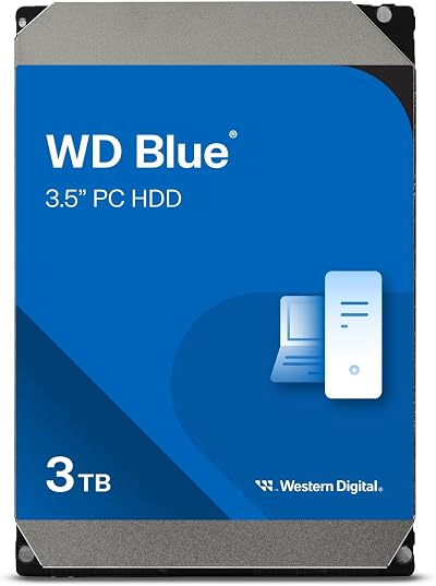 WD Blue 3TB 3.5 inch Internal HDD 5400 RPM SATA 6 Gb/s 256MB Cache