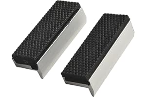 Aluminum Magnetic Soft Vice for Jaws with V-Shaped Design for Woodworking and Metalworking, Protective Covers Compatible with