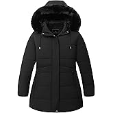 Pefflarge Women's Plus Size Winter Coat Waterproof warm Down Coat Detachable Hooded Parka Jacket